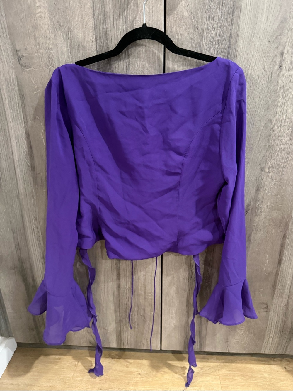 Peppermayo Violet Ruffle Tie-Front Sheer Blouse & skirt - Picture 2 of 12